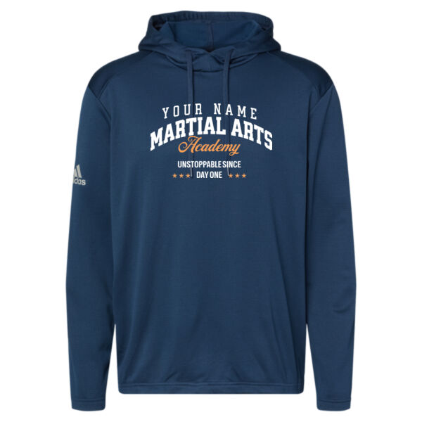 Adidas ®  - Men's Textured Mixed Media Midweight Hooded Sweatshirt Thumbnail