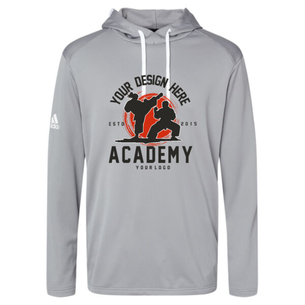 Adidas ® - Men's Textured Mixed Media Midweight Hooded Sweatshirt Thumbnail