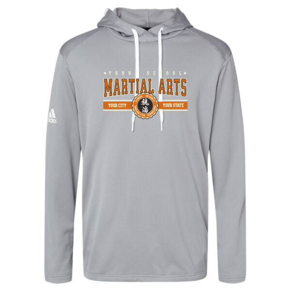 Adidas ® - Men's Textured Mixed Media Midweight Hooded Sweatshirt Thumbnail